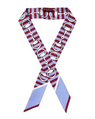 Gucci Printed Silk Twill Ribbon Scarf