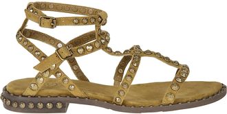 Ash Precious Flat Brown Suede Sandals