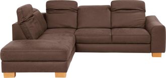 HOME AFFAIRE Ecksofa »Dundee L-Form« wahlweise mit Kopfteilverstellung und zusätzlich mit Bettfunktion