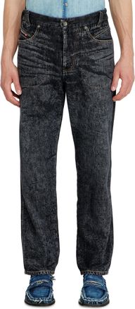 Diesel Relaxed Jeans Low Waist D-Marcus, Black/Dark grey, Button fly
