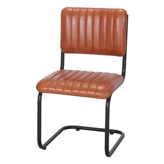 MisterWils Silla de piel moxies - marr&oacute;n,negro - 90x44x60