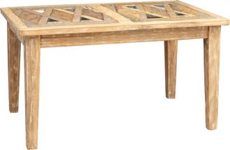Biscottini International Biscottini - S&oacute;lida Mesa De Comedor Rectangular O Cuadrada Country Shabby Taberna Oficina Fumador Sala De Reuniones
