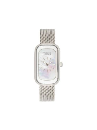 Tous T-Band Club 26mm - women - Mineral Glass/stainless steel/Mother of Pearl - One Size - Silver