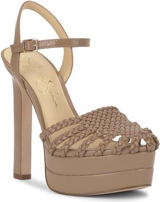 Jessica Simpson Inaia Basketweave Pump in Medium Brown at Nordstrom, Size 7.5