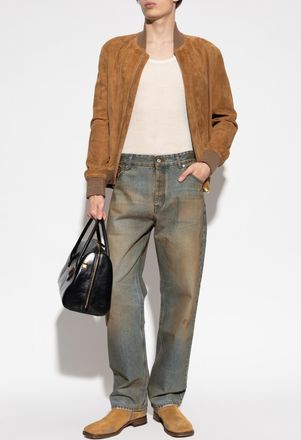 Jacquemus Trousers With vintage Effect, Mens, Blue