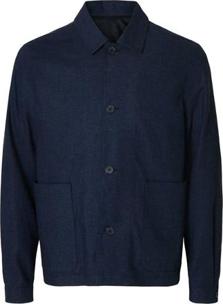 Selected Heren, Jassen, Blauw, Maat: XL Katoen