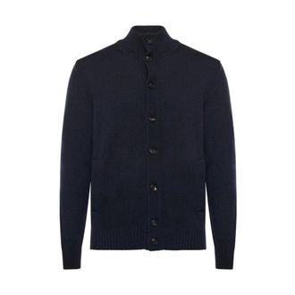 Zanone Truien & Vesten, Heren, Blauw, XL, Wol, Chioto Cardigan