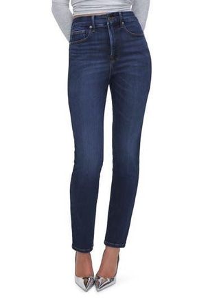 Good American Good Classic Split Back Pocket Straight Leg Jeans in Indigo572 at Nordstrom Rack, Size 00