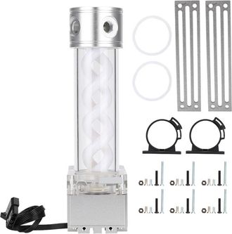 OEM Dep&oacute;sito Para Bomba De Refrigeraci&oacute;n L&iacute;quida, &Aacute;nodo De Aluminio, Cabezal De 4 Metros, Accesorios Inform&aacute;ticos Pubfs6mb24 (plata)