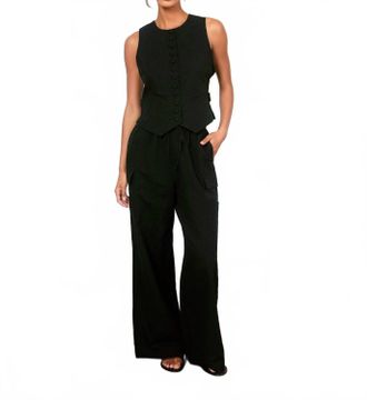 Ciao Lucia Linen Argento Vest In Black