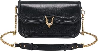 CLARIS VIROT Manon Baguette - Dames - Schoudertassen - Zwart - ONE Size - Leer - Tassen