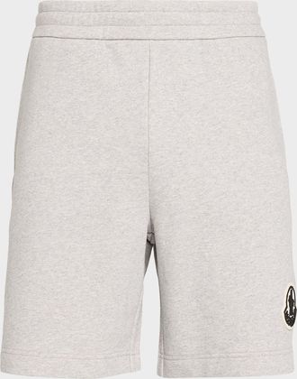 Moncler Men & apos;s Rubber-Logo Cotton Sweatshorts
