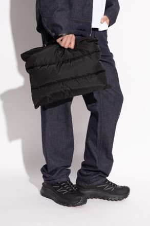Moncler Quilted Bag With Logo, Mens, Black