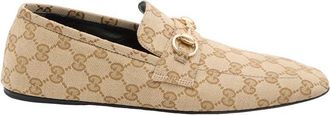 Gucci Beige Logo GG Loafer
