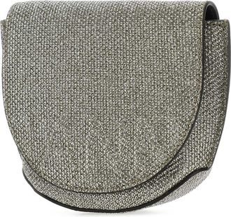Ganni Womens Banner Crossbody Bag Silver Recycled Polyester