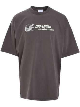 Off-white WHT Croco T-shirt - Bruin