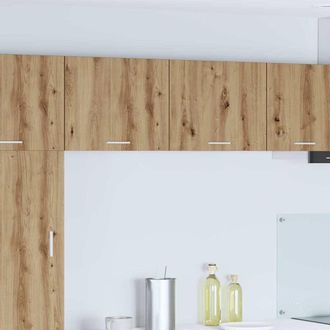 vidaXL Armadio Pensile 2 Pz Rovere Artigiano E Bianco Vidaxl