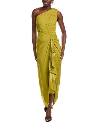 Tadashi Shoji Solid One-Shoulder Maxi Dress