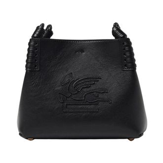 Etro Tassen, Dames, Zwart, ONE Size, Leer, Knotted Leather Clutch Bag