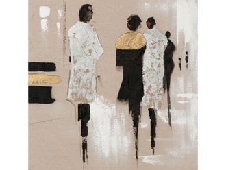 Schubiger M&ouml;bel Bild Modenschau mit Gold und Silber 4 70x70 cm