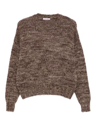 Liska mottled knit pullover - women - Cashmere - M - Brown