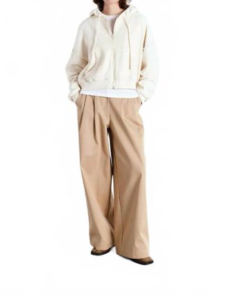 American Vintage Bobypark Zip Hooded Sweatshirt In Ecru