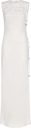 John Richmond Lange jurk met gevlochten details - Dames - Maxi kleedjes - Wit - S - Kleedjes