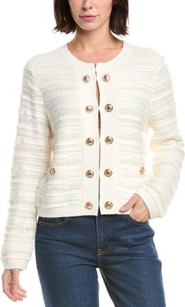 Milly Milly Textured Knit Wool-Blend Cardigan