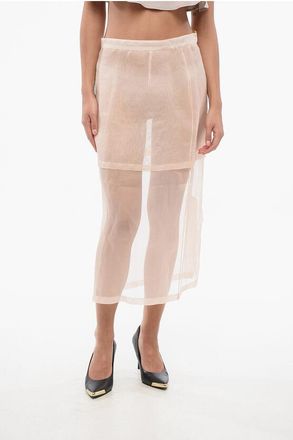 Super Blond Silk Sheer Layered Skirt size 42