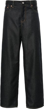 Junya Watanabe x Levis straight-leg jeans - women - Polyester/Calf Leather - M - Black