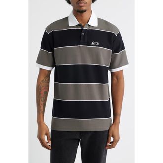 Icecream Candy Stripe Cotton Piqu&egrave; Polo in Black at Nordstrom, Size Xx-Large