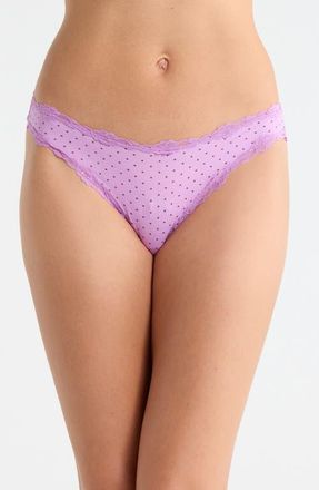 Free People Intimately FP Charlie Micro Bikini in Purple Dot at Nordstrom, Size X-Large