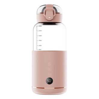 OEM Calientabiberones Inal&aacute;mbrico Y Port&aacute;til, Temperatura Ajustable, 300 Ml, Ideal Para Viajes, Uso En Exteriores, Coche Y Avi&oacute;n - Rosa