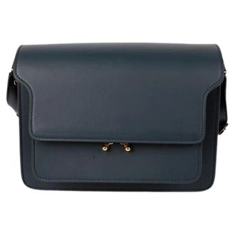 Marni Pre-owned Cross Body Bags, female, Blue, Size: ONE SIZE Pre-owned Trunk Medium Shoulder Crossbody Bag
