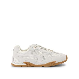 Kurt Geiger Womens Suede Lather Sneakers - White - Size UK 6