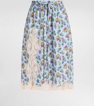 Dolce & Gabbana Small Floral-print Skirt - Woman Skirts Multicolor 36