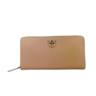 Pinko Wallets & Cardholders, female, Beige, Size: ONE SIZE Zip Around Vitello Seta