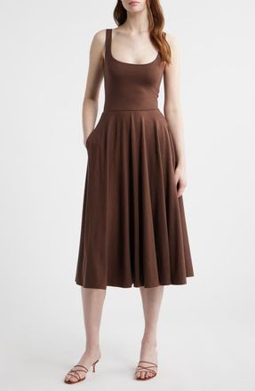 Reformation Rou Jersey Midi Dress in Cafe at Nordstrom, Size X-Small