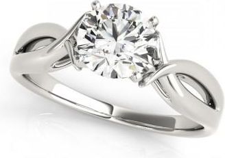 Allurez Solitaire Bypass Diamond Engagement Ring 14k White Gold (1.00ct)