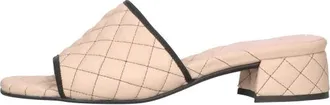 Pretty Ballerinas Elegante open teen leren klomp - Dames - Muiltjes - Beige - 40 EU - Leer - Schoenen