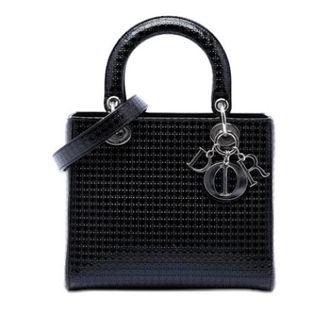 Dior Pre-owned Lady Dior Handbag - Dames - Pre-owned - Zwart - Maat: ONE Size Leer