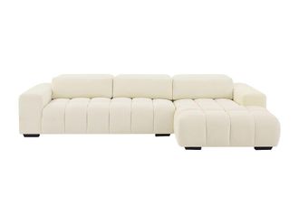 VENTE-UNIQUE.COM Sof&aacute; rinconera tela beige