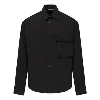 Giuliano Galiano Zwarte korte mouw knoop shirt - Heren - Casual Overhemden - Zwart - XL - Overhemden