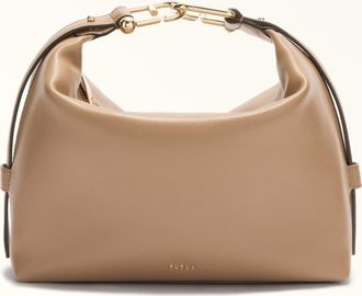 Furla Tonie Borsa A Spalla M Toffee Pelle Morbida Testurizzata Ares Donna