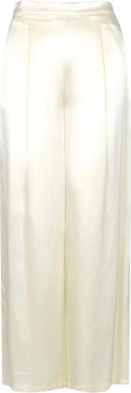 Erika Cavallini Semi Couture Semi-Couture Broek - Dames - Wijde Broeken - Beige - M - Broeken