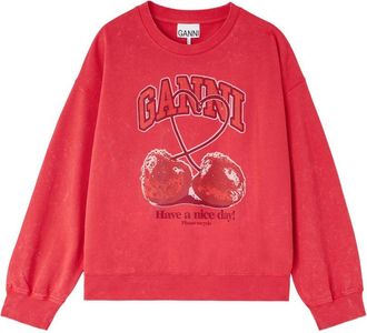 Ganni Jersey Ganni De Algod&oacute;n Org&aacute;nico Cereza