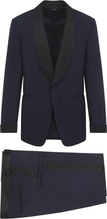 Tom Ford Kostuums, Heren, Blauw, L, Wol, Shelton Avondkostuum