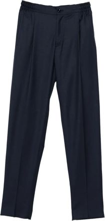 Kiton Pantaloni con vita elasticizzata - Blu