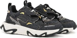 Karl Lagerfeld Blaze Strike sneakers met denim vlakken - Blauw