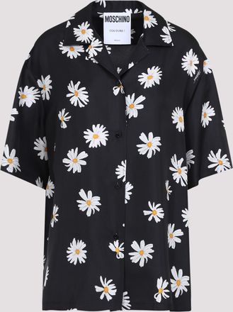 Moschino Womens Silk Shirt - Black - Size EU 42 (Womens)